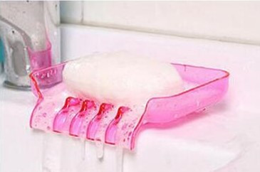 Karstā izpārdošana Ūdenskrituma plastmasas ziepju trauks Vannas istabas piederumi Drenāžas ziepju kaste Dušas ziepju turētājs Drenāžas Virtuves Izlietnes Sūkļa turētājs