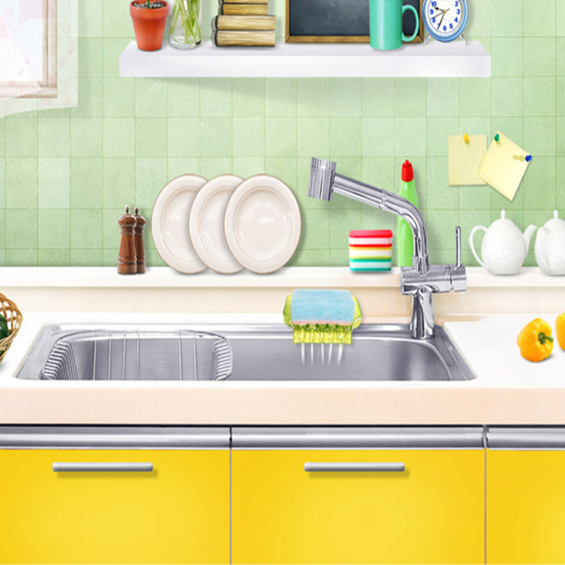 Karstā izpārdošana Ūdenskrituma plastmasas ziepju trauks Vannas istabas piederumi Drenāžas ziepju kaste Dušas ziepju turētājs Drenāžas Virtuves Izlietnes Sūkļa turētājs