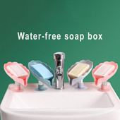 Kaasaskantav seebialuse lehekujuline seebihoidja Lehekujuline seebikarp Seebialus vannitoa iminapa jaoks Vannitoa hoiuruum seebi jaoks