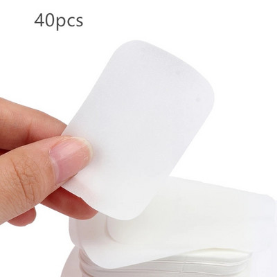 100 τμχ Ταξιδιωτικό Σαπουνόχαρτο Πλύσης Χεριών Πολυλειτουργικό Άρωμα Χαρτί Καθαρισμού σε Φέτες Μίνι Σαπούνι Φορητό Φυσικό Σαπούνι