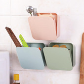 Kutija za pohranu Posuda za pohranu velikog kapaciteta Plastična, bez bušenja, montirana na zid, ljepljiva vodootporna za svakodnevnu upotrebu