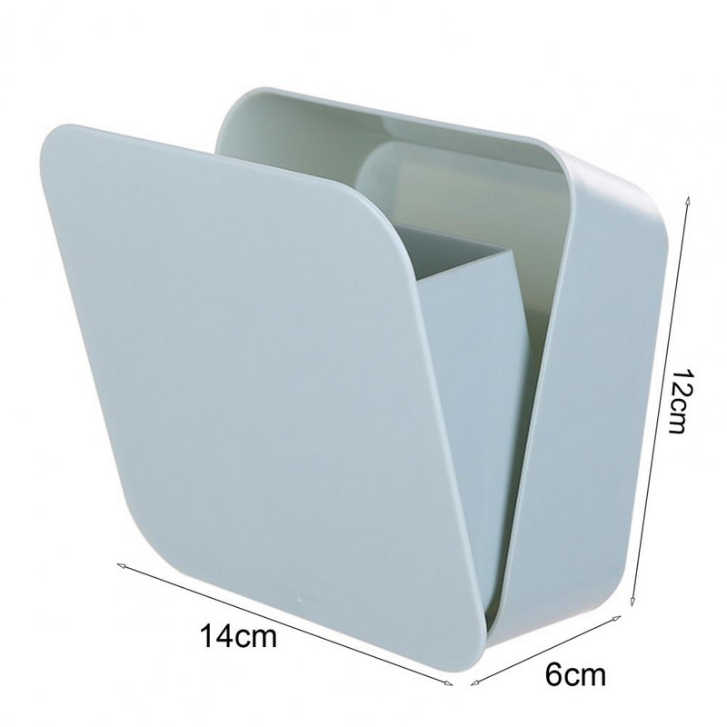 Kutija za pohranu Posuda za pohranu velikog kapaciteta Plastična, bez bušenja, montirana na zid, ljepljiva vodootporna za svakodnevnu upotrebu