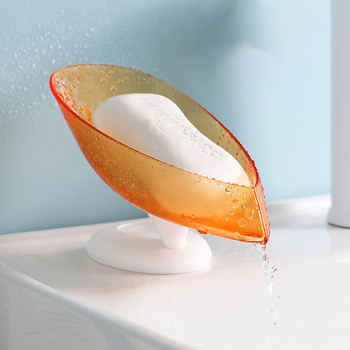 Вендуза Сапунерка Поставка за сапун за баня Форма на листа Кутия за сапун Дренаж Тава за сапун за душ Аксесоари за баня