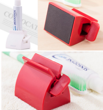Мултифункционална пластмасова тубичка за баня Дозатор за изстискване на ролкови тръбички Изстисквачка за паста за зъби Дозатор за паста за зъби