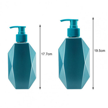 300ml/500ml Φορητοί διανομείς σαπουνιού PET Ακανόνιστο μπουκάλι σαμπουάν με αντλία υγρού αφρόλουτρου, επαναγεμιζόμενο βάζο μπάνιου