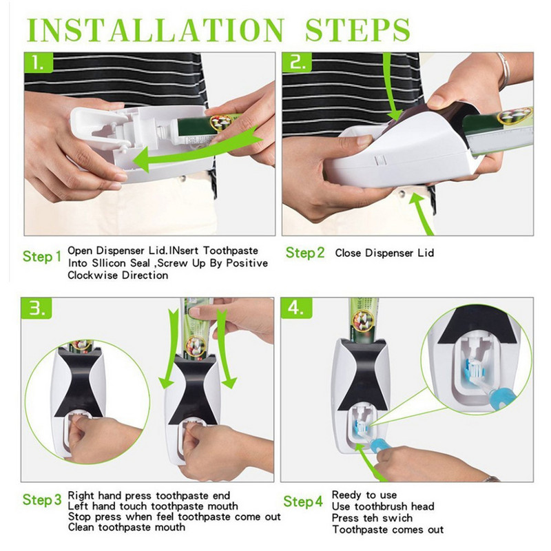 Dječji dozator paste za zube Cjedilo Držač četkice za zube Set za kupaonicu