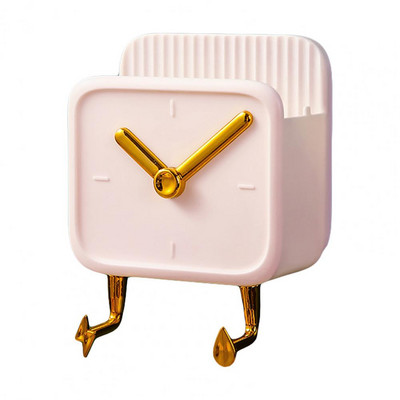 Sienas turētājs Tālruņa organizators Pie sienas stiprināms plaša lietojuma pulksteņa dizains Jauki daudzfunkcionāli guļamistabai