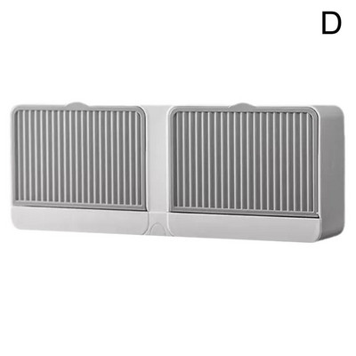 Nova kutija za sapun s pražnjenjem Kutija za sapun s dvostrukim pretincima Montirana na zid bez s poklopcem za sapun Kutija za sapun Držač za sapun Probijanje V3P1