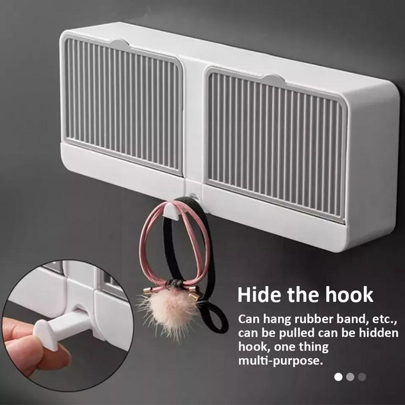 Nova kutija za sapun s pražnjenjem Kutija za sapun s dvostrukim pretincima Montirana na zid bez s poklopcem za sapun Kutija za sapun Držač za sapun Probijanje V3P1