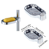 1kom 25mm ABS plastična šipka za tuširanje Držač sapuna Paleta sapuna Podesiva kutija za tuširanje sapuna za kliznu šipku Kupaonska posuda