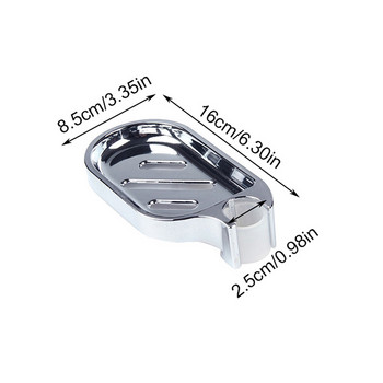 1 бр. 25 мм ABS пластмасова релса за душ Поставка за сапун Палета за сапун Регулируема кутия за чиния за душ сапун за плъзгаща се лента Табла за баня