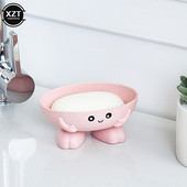 Keskkonnasõbralik seebikarp Armas koomiksikujuline äravooluavaga seebialus, mida on lihtne puhastada Vannitoa lastele mõeldud kommivärvi seebid