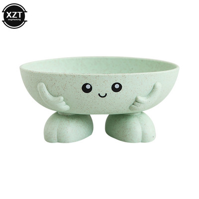 Keskkonnasõbralik seebikarp Armas koomiksikujuline äravooluavaga seebialus, mida on lihtne puhastada Vannitoa lastele mõeldud kommivärvi seebid