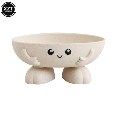 Keskkonnasõbralik seebikarp Armas koomiksikujuline äravooluavaga seebialus, mida on lihtne puhastada Vannitoa lastele mõeldud kommivärvi seebid