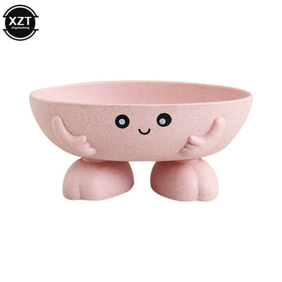 Keskkonnasõbralik seebikarp Armas koomiksikujuline äravooluavaga seebialus, mida on lihtne puhastada Vannitoa lastele mõeldud kommivärvi seebid