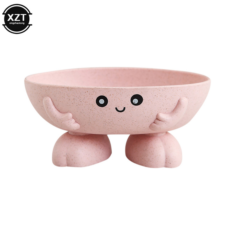 Keskkonnasõbralik seebikarp Armas koomiksikujuline äravooluavaga seebialus, mida on lihtne puhastada Vannitoa lastele mõeldud kommivärvi seebid