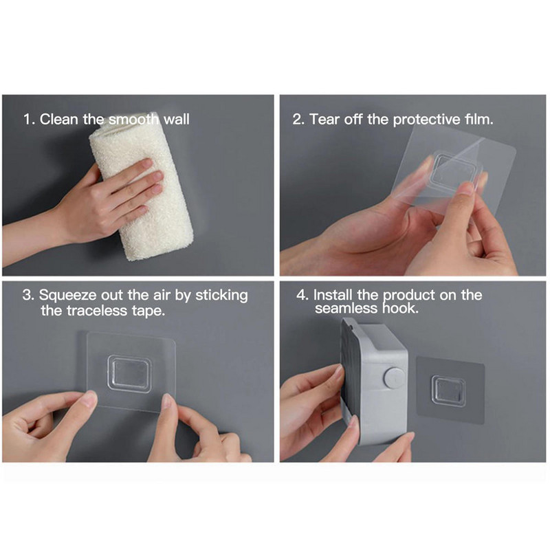 Vertikāls putekļu necaurlaidīgs ziepju trauks ar vāku, iztukšojams ziepju trauks vannas istabai bez nagiem piekarināms ziepju turētājs Radošs ziepju statīvs