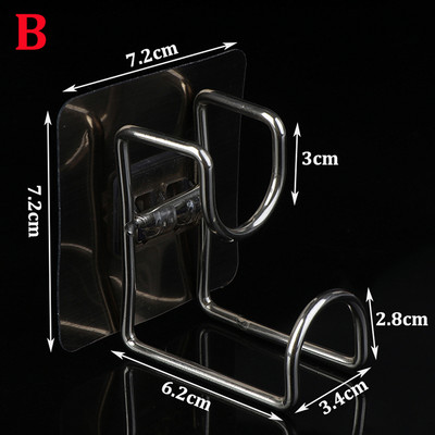 Nova zidna jaka ljepljiva kuka za vrata Držač ljepljive vješalice Zidna kuka od nehrđajućeg čelika Držač za umivaonik Kuhinja Kupaonica