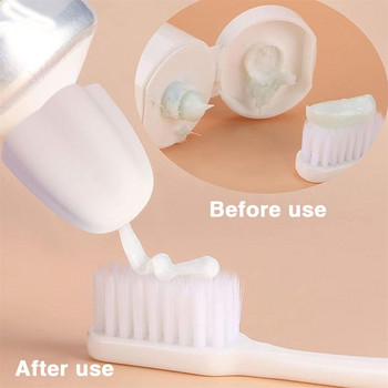 Самозатваряща се силиконова паста за зъби Дозатори без отпадъци за възрастни деца Баня Без бъркотия Капаци за паста за зъби Топер за паста за зъби