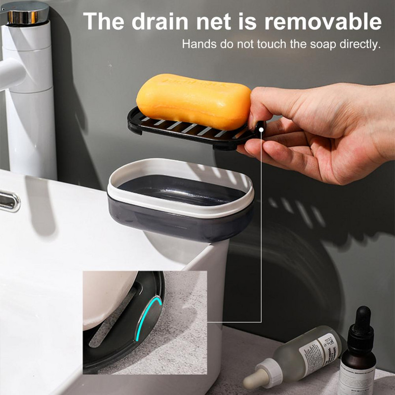 Prikladna kutija za spremnik za sapun Snažno brtvljenje Držač za putni sapun Izdržljiva kutija za sapun Višenamjenski PP držač za spužvu za dom
