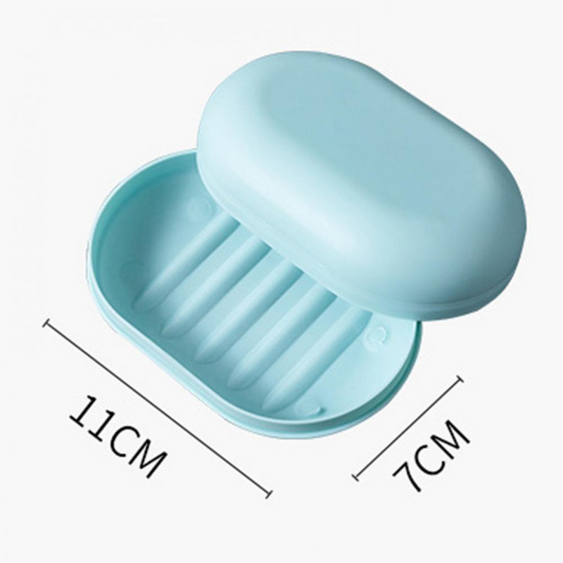 Kutija za sapun Kutija za sapun otporna na vlagu Nepropusna kutija za sapun Dizajn s plastičnim poklopcem Držač sapuna za kupaonicu