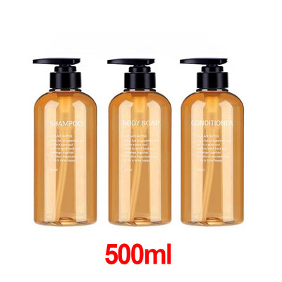 1/3kom dozatori tekućeg sapuna Set boca Kupaonski tekući šampon koji se može ponovno puniti Boca gela za tuširanje Losion Press Empty Empty Container