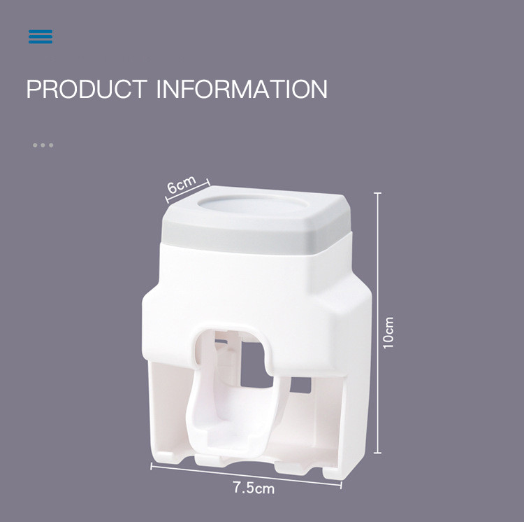 1vnt sieninis laikiklis Automatinis dantų pastos spaustuvas Creative sieninis laikiklis ir dantų šepetėlio laikiklis dantų pastos dozatorius vonios kambario reikmenys