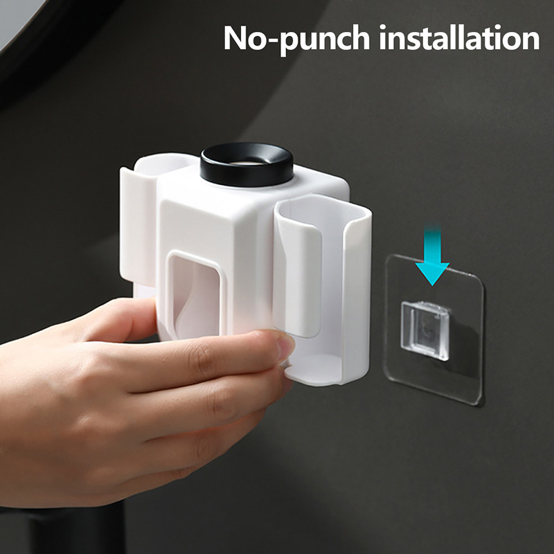 Elektrinis dantų šepetėlio laikiklis Dviejų skylučių sieninis dantų šepetėlio laikiklis Dantų šepetėlio stovas šepetėlio laikiklis Vonios kambario priedai