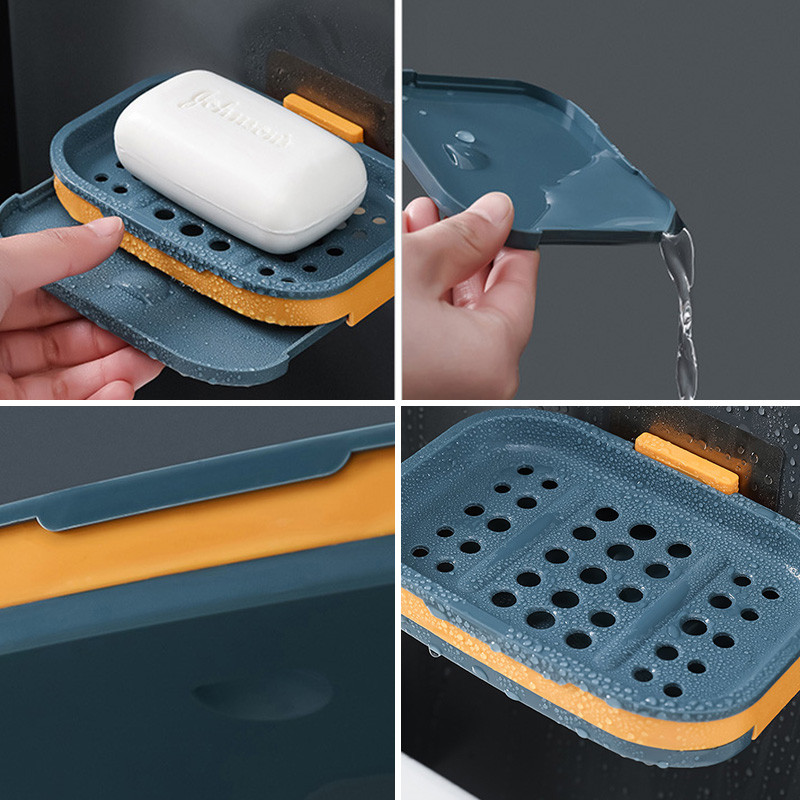 1 τεμ. Βάση πιάτων για σαπούνι από μαλακή σιλικόνη Αντιολισθητικά πιάτα σαπουνιού Σχάρα αποστράγγισης κουτιού σαπουνιού Βάση θήκης σαπουνιού με ισχυρή αναρρόφηση Προμήθειες μπάνιου