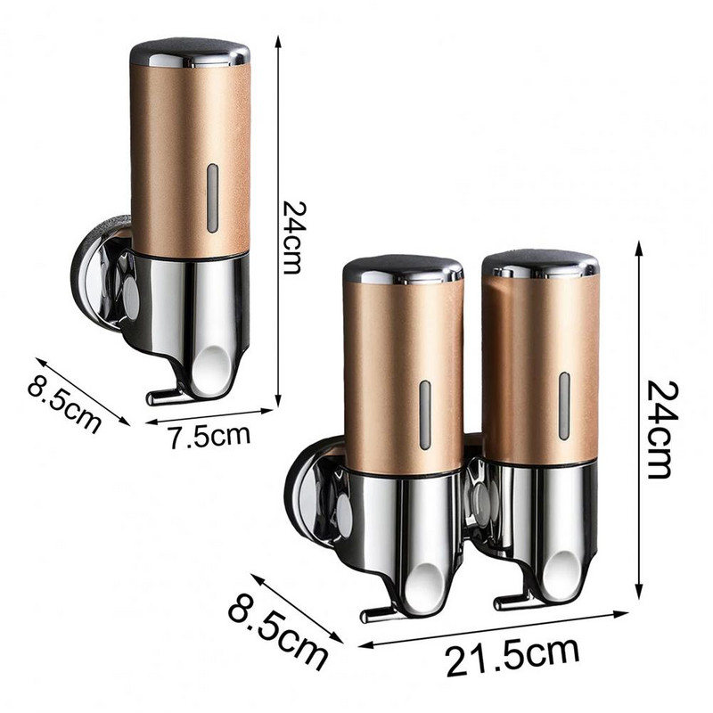 Μονός/Διπλός/Τριπλός 400ml Δοχείο σαπουνιού Επίτοιχος Δοχείο μπάνιου για ντους Δοχείο υγρού σαπουνιού Αξεσουάρ μπάνιου