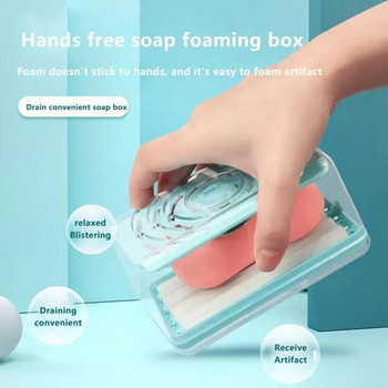 Нов ролков тип държач за сапунерка за сапунена кутия за баня Пластмасов контейнер за съхранение с дренажна вода Джаджи за баня