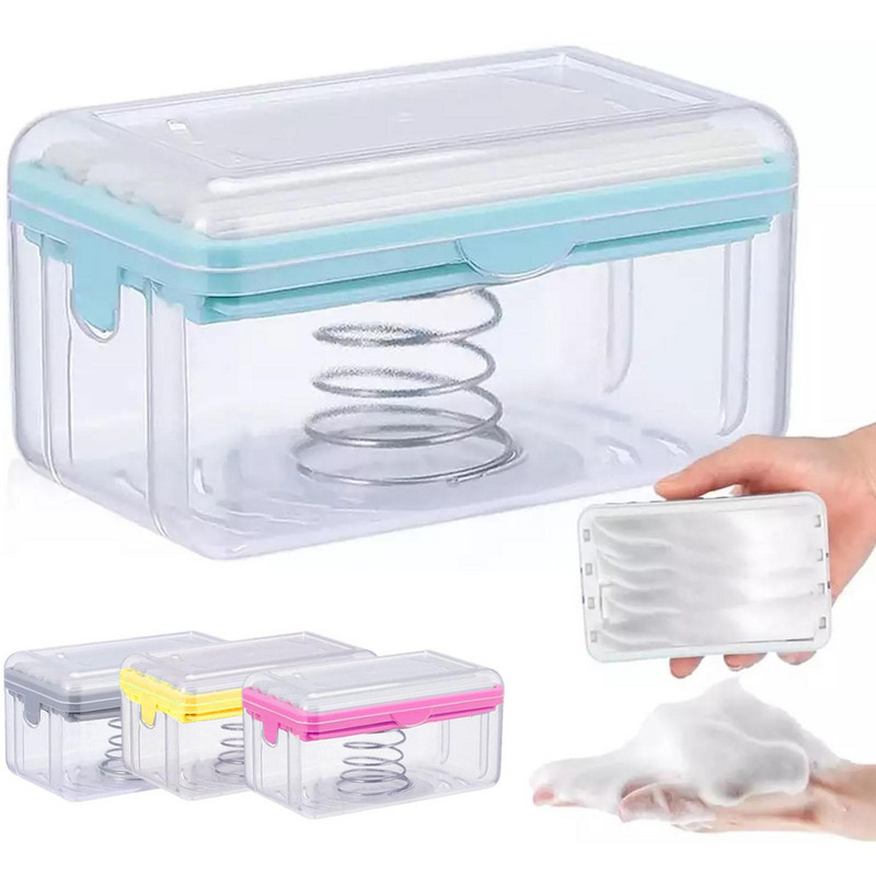 Novi držač posude za sapun s valjkom za upotrebu, kutija za sapun za kupaonicu, plastični spremnik za pohranu s odvodnom vodom Naprave za kupaonicu