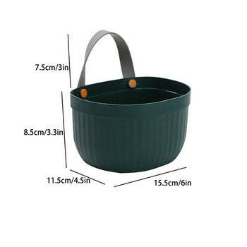 Преносима кошница за душ Caddy Пластмасов органайзер Чанта за съхранение с дръжки Чанта за тоалетни принадлежности Кутия за боклук за баня Кухня Общежитие