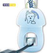 WIKHOSTAR Automatski dozator paste za zube Dječji slatki stiskač paste za zube Zidni držač četkice za zube Kupaonski pribor