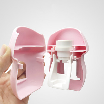 WIKHOSTAR Автоматичен дозатор за паста за зъби Детска сладка изстисквачка за паста за зъби Стенен държач за четка за зъби Аксесоари за баня