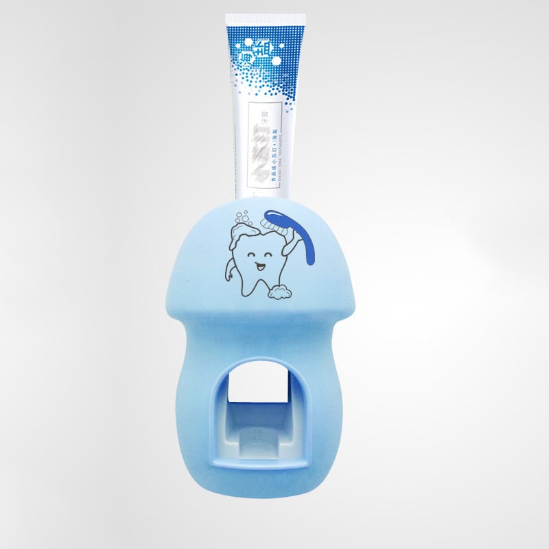 WIKHOSTAR Automatski dozator paste za zube Dječji slatki stiskač paste za zube Zidni držač četkice za zube Kupaonski pribor