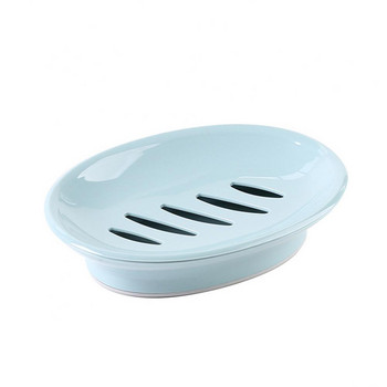 Φορητό διπλό στρώμα Οβάλ θήκη αποθήκευσης σαπουνιού Βάση κουτιού κουζίνας Αξεσουάρ για πιάτα σαπουνιού μπάνιου