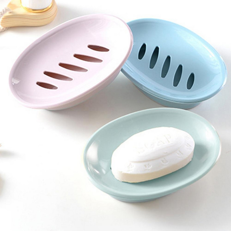 Prijenosni dvoslojni ovalni držač za pohranu sapuna Kutija Stalak Kuhinjski pribor za kupaonsku posudu za sapun