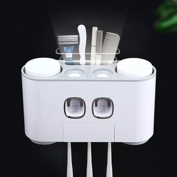 Αυτόματη συσκευή διανομής οδοντόκρεμας μπάνιου Οδοντόκρεμα Στίφτης Οδοντόκρεμας Σετ αξεσουάρ μπάνιου