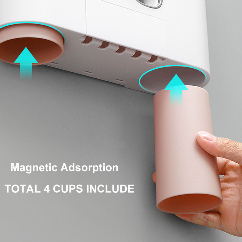 Kupaonski automatski dozator paste za zube Cjedilo paste za zube Zidni držač četkice za zube Set kupaonskog pribora