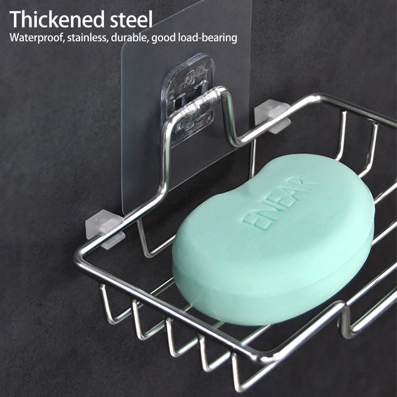 Kvaliteetne roostevabast terasest seinale kinnitatav seebihoidja Vannitoa käsnnõu Duširiiul Koduklambri tarvikud