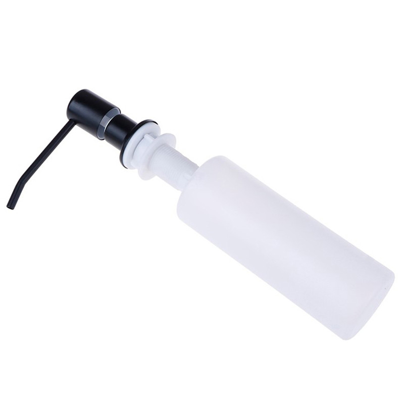 350 ml ziepju dozators nerūsējošā tērauda plastmasas šķidro ziepju dozators losjonu sūkņi, vāks iebūvēts virtuves izlietnes darba virsma