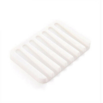 Prijenosni fleksibilni kupaonski silikonski stalak za posudu za sapun Držač za pohranu Kutija za sapun Tanjur za odvod Držač za sapun