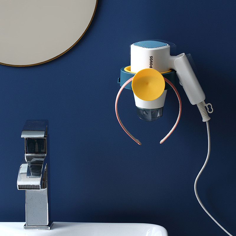 Držač za sušilo za kosu Stalak za postolje Zidni pribor za kupaonicu Stalak za ručnike Moderan Deco Organizator Potpora bez bušenja