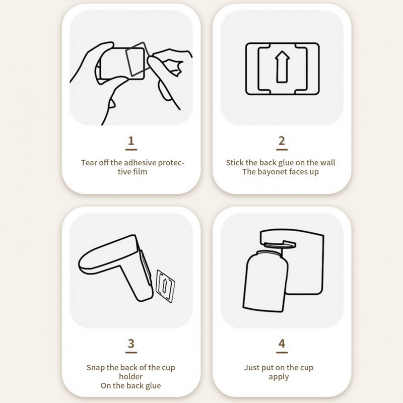 Stalak za pohranjivanje paste za zube 1 set Držač četkice za zube Naopako okrenut odvod Kupaonica velikog kapaciteta sa šalicom za ispiranje usta Svakodnevna uporaba