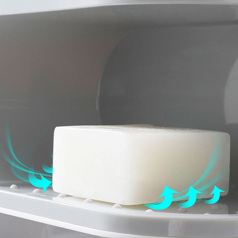 Višenamjenska zidna kutija za sapun Vodootporna WC kutija za pohranu s automatskim odvodom Kuhinjski stalak Set kupaonski pribor