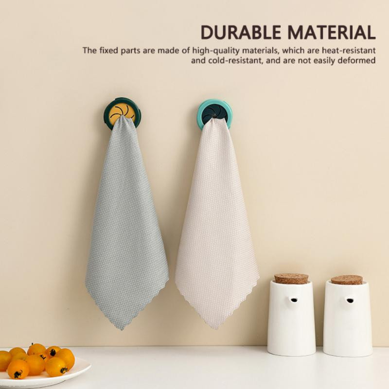 Βάση για πετσέτες Αυτοκόλλητη επιτοίχια κουρέλια κουζίνας Ράφι αποθήκευσης με γάντζο Αδιάβροχη πετσέτα μπάνιου Αποθήκευση κλιπ πιάτων για πετσέτες