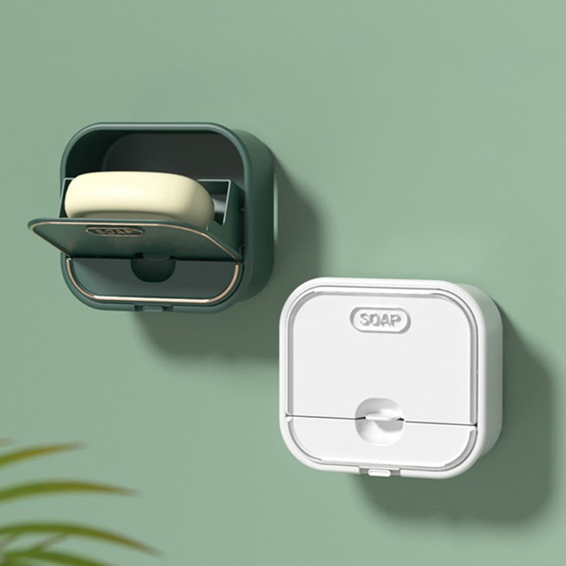 Kreativna kućanska kutija za sapun za pranje rublja Kutija za pohranu sapuna s dvostrukim odvodom bez probijanja Zidna ladica Stalci za posuđe za sapun