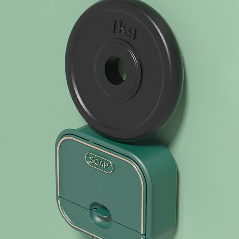 Kreativna kućanska kutija za sapun za pranje rublja Kutija za pohranu sapuna s dvostrukim odvodom bez probijanja Zidna ladica Stalci za posuđe za sapun