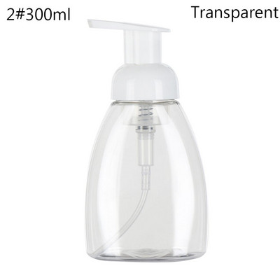 Caurspīdīgs zils šampūns losjons dušas želeja putu sūkņa pudeles putojošās pudeles šķidrās ziepes saputotu putu punktu iepildīšana pudelēs